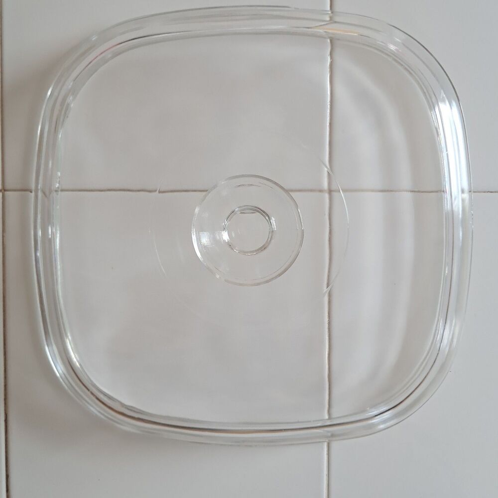 Vintage PYREX Clear Glass Lid Only A-12-C Replacement Lid 15-B Square